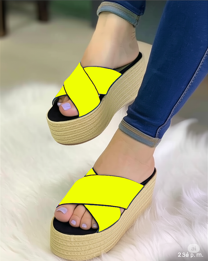 Sandalias Plataforma Esparto Cruzadas | Comodidad y Estilo