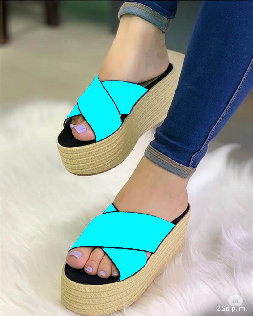 Sandalias Plataforma Esparto Cruzadas | Comodidad y Estilo