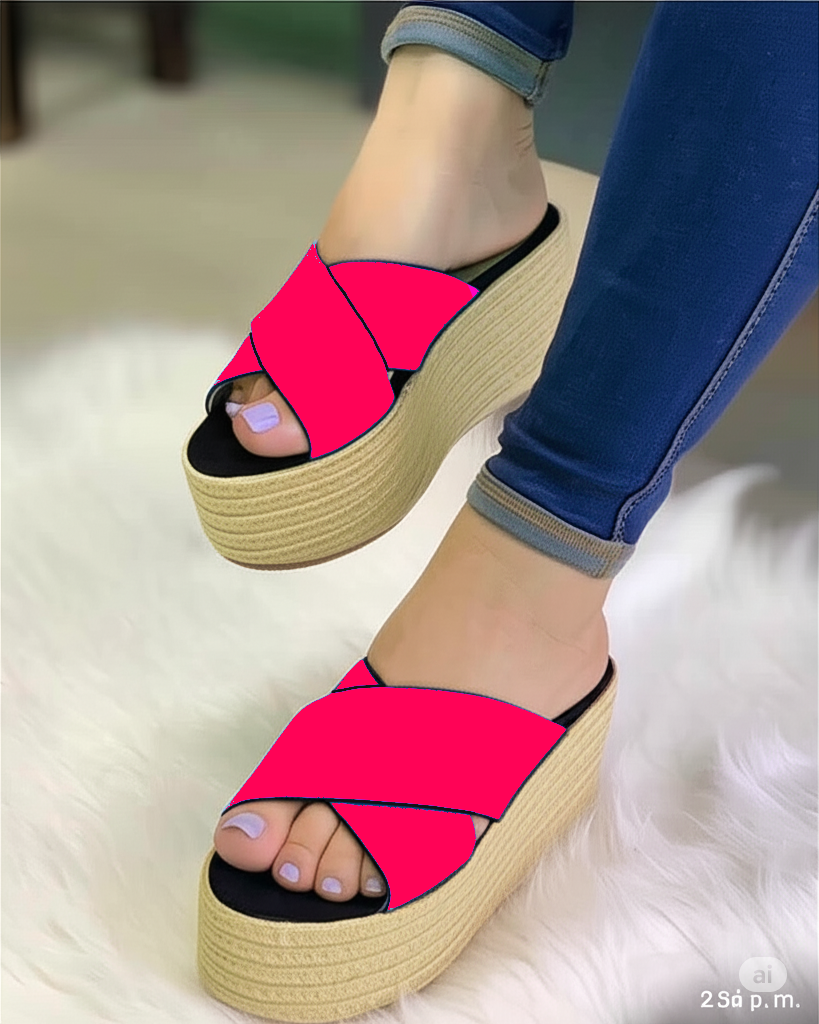 Sandalias Plataforma Esparto Cruzadas | Comodidad y Estilo