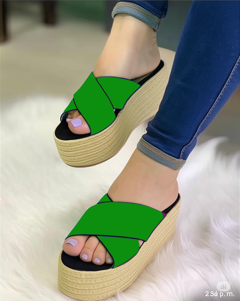 Sandalias Plataforma Esparto Cruzadas | Comodidad y Estilo