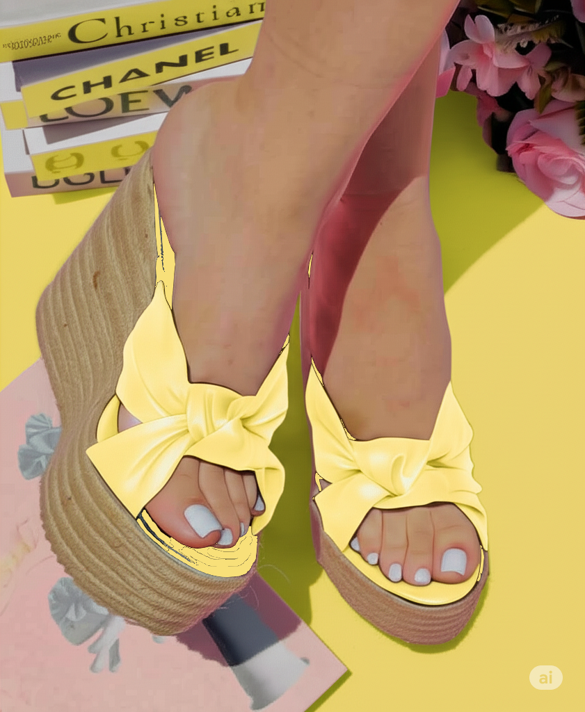 Cuñas "Summer Knot" con Nudo y Plataforma de Yute