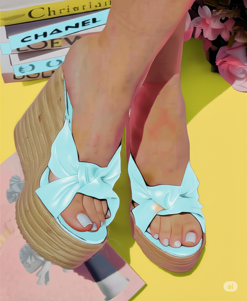 Cuñas "Summer Knot" con Nudo y Plataforma de Yute