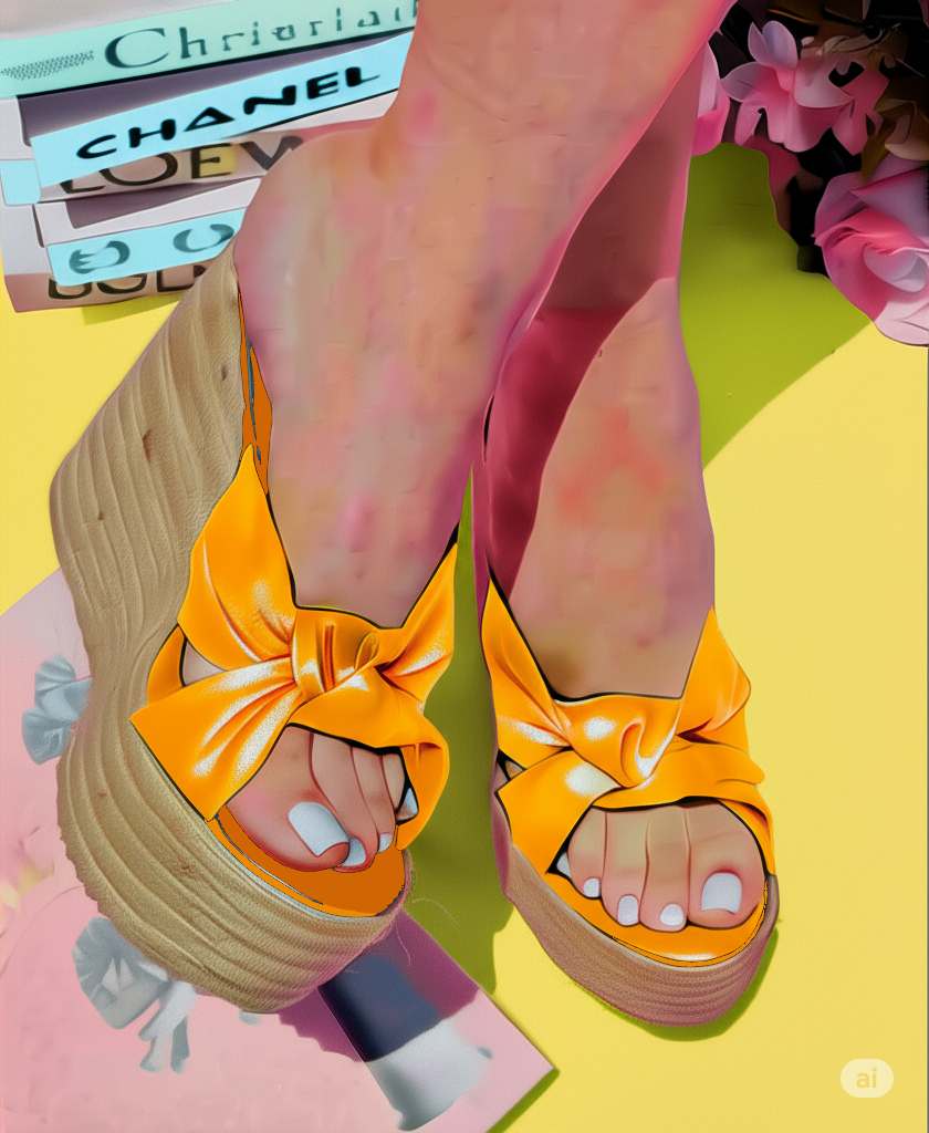 Cuñas "Summer Knot" con Nudo y Plataforma de Yute