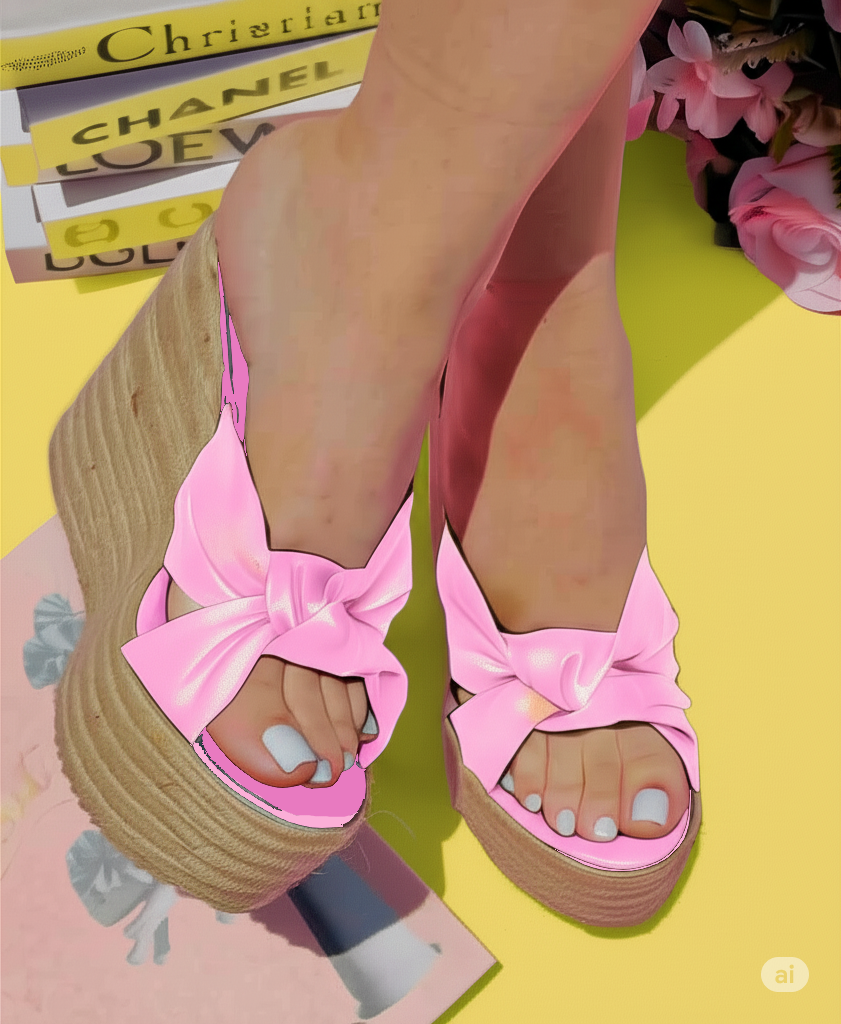 Cuñas "Summer Knot" con Nudo y Plataforma de Yute