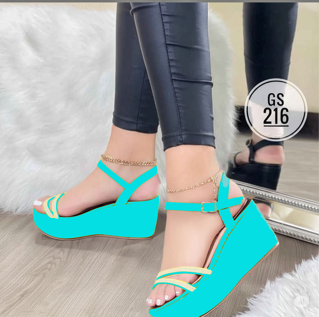 Plataformas "Starlight" con Brillos y Tobillera
