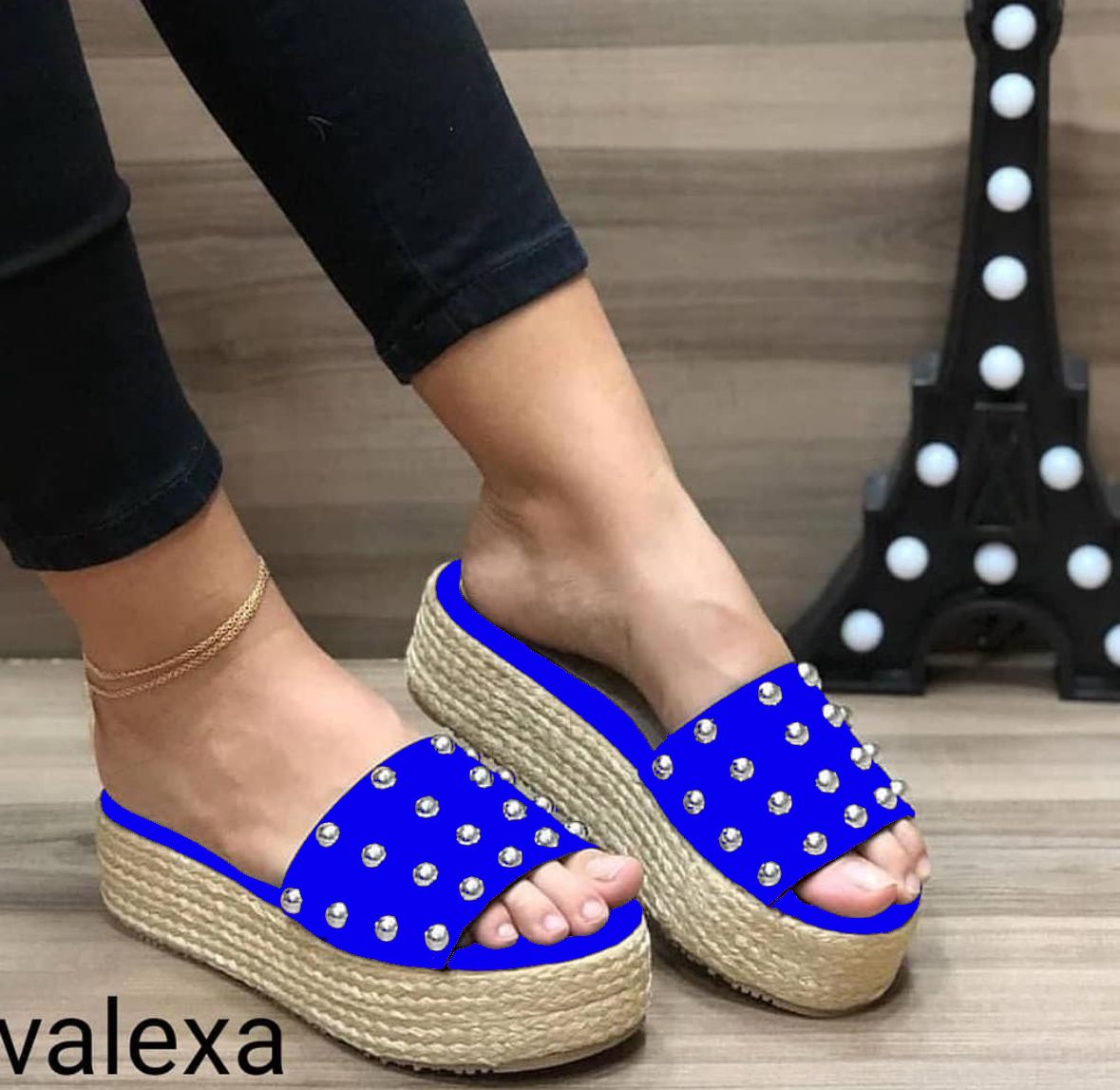 Plataformas "Rebel Chic" con Estoperoles y Suela de Yute