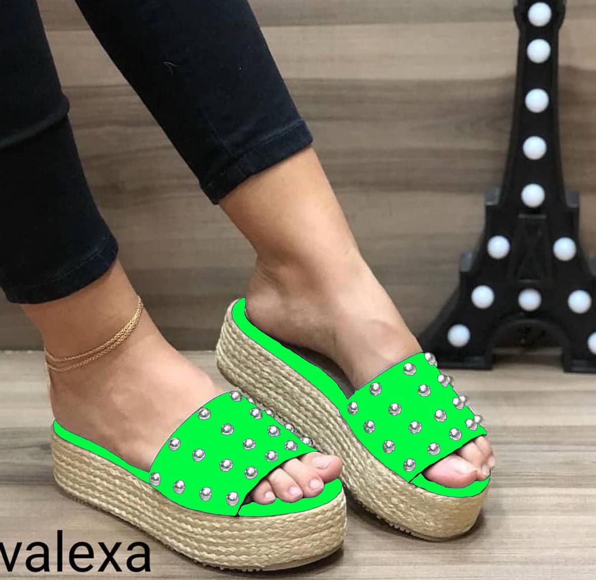 Plataformas "Rebel Chic" con Estoperoles y Suela de Yute