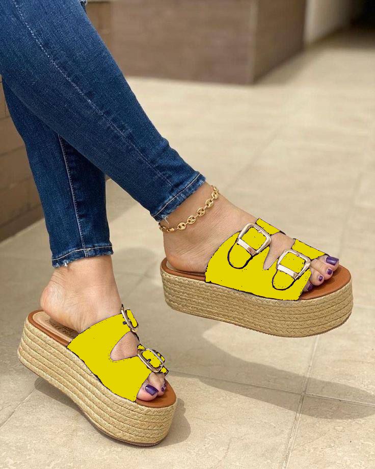 Plataformas "Buckle Bliss" de Jean Marino con Suela de Yute