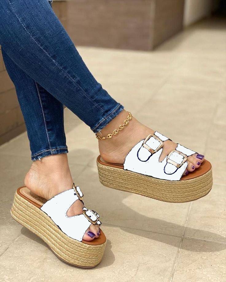 Plataformas "Buckle Bliss" de Jean Marino con Suela de Yute