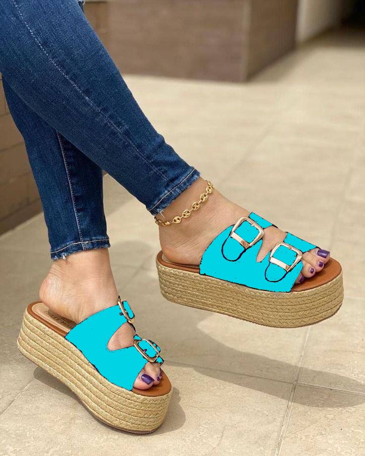 Plataformas "Buckle Bliss" de Jean Marino con Suela de Yute