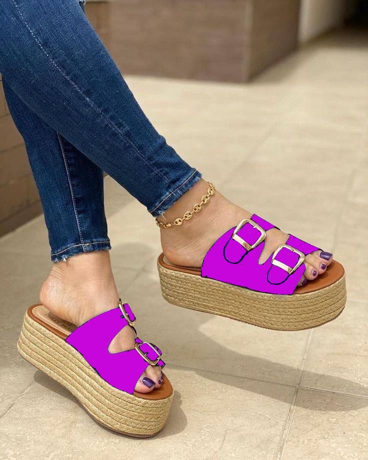 Plataformas "Buckle Bliss" de Jean Marino con Suela de Yute