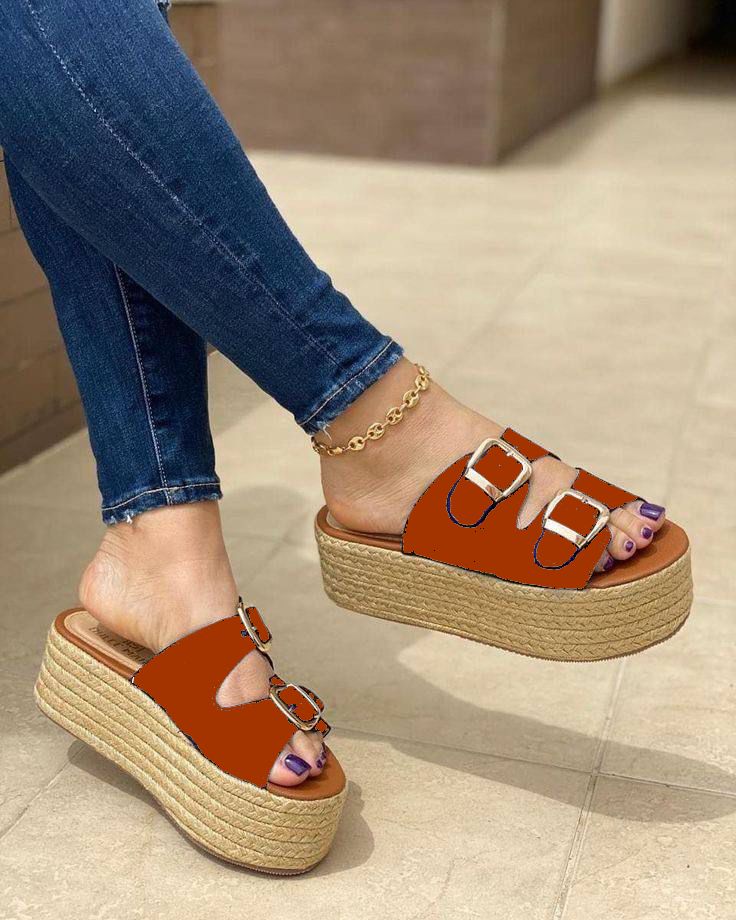 Plataformas "Buckle Bliss" de Jean Marino con Suela de Yute