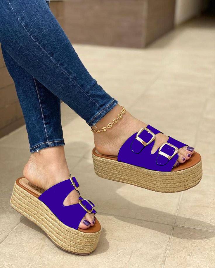 Plataformas "Buckle Bliss" de Jean Marino con Suela de Yute
