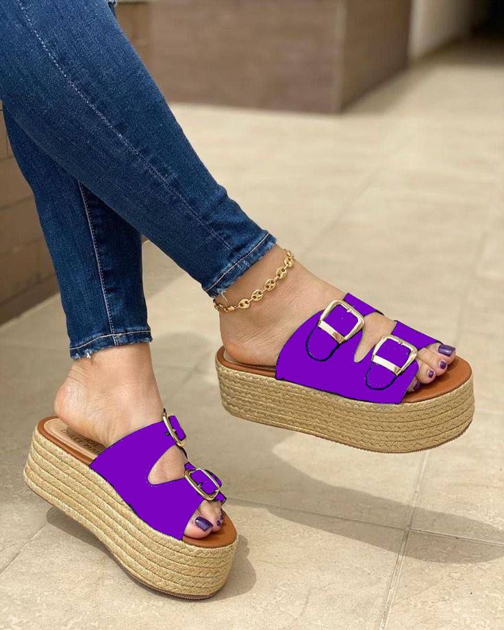 Plataformas "Buckle Bliss" de Jean Marino con Suela de Yute