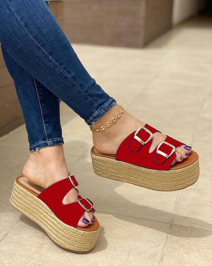 Plataformas "Buckle Bliss" de Jean Marino con Suela de Yute