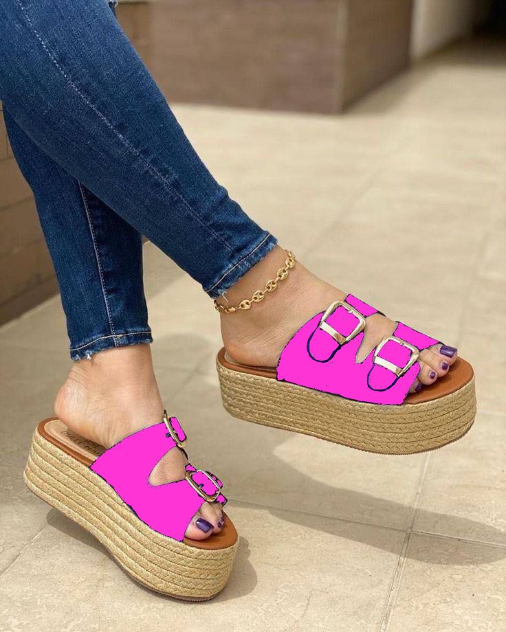 Plataformas "Buckle Bliss" de Jean Marino con Suela de Yute