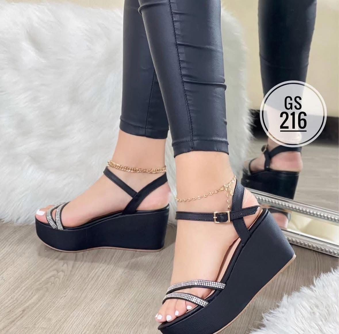 Plataformas "Starlight" con Brillos y Tobillera