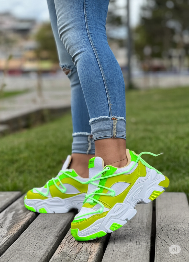 Zapatos "Candy Crush" Multicolor con Estilo Chunky
