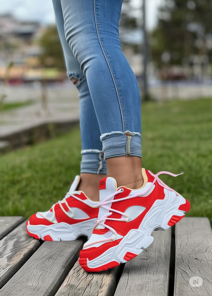 Zapatos "Candy Crush" Multicolor con Estilo Chunky