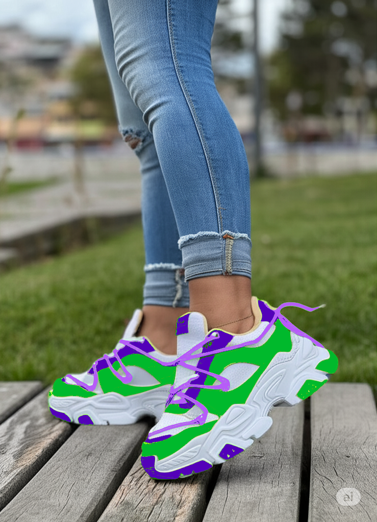 Zapatos "Candy Crush" Multicolor con Estilo Chunky