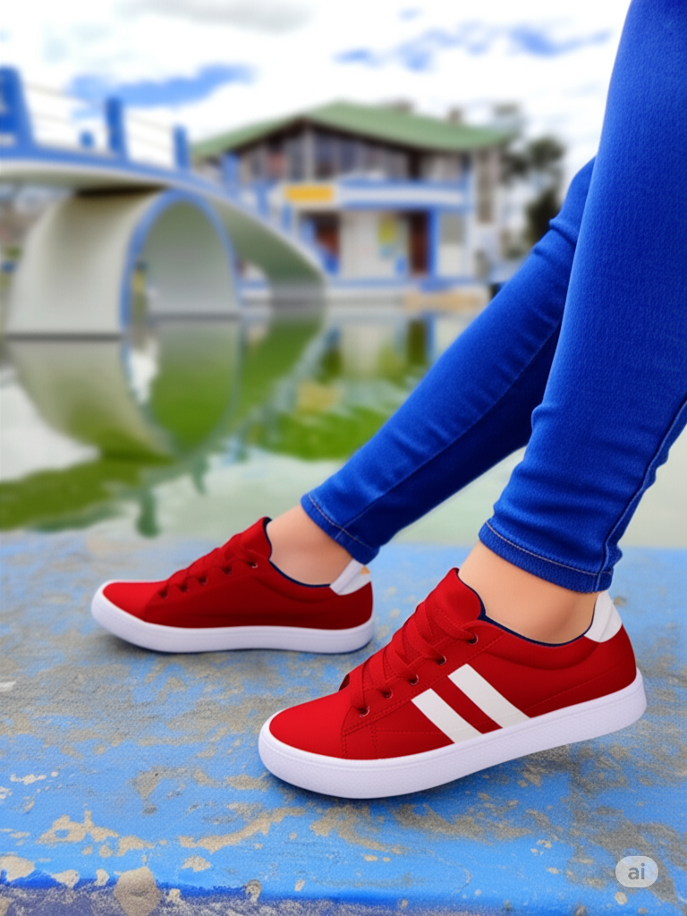 Zapatos Urbanas "Stripe Ace" con Detalles Blancos