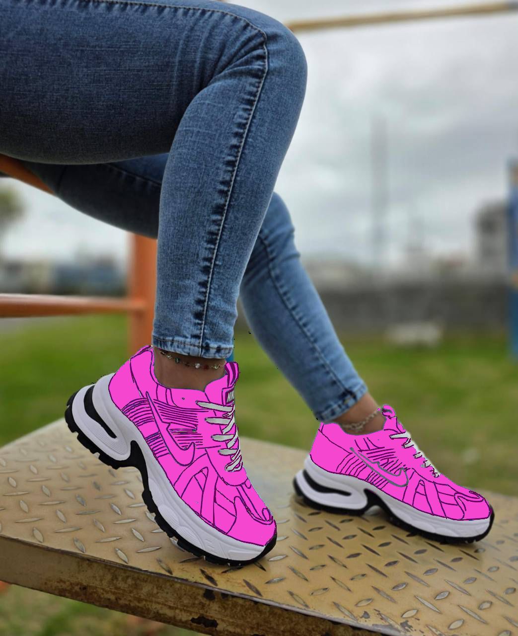 Zapatos Deportivos "Urban Glide" con Detalle Negro