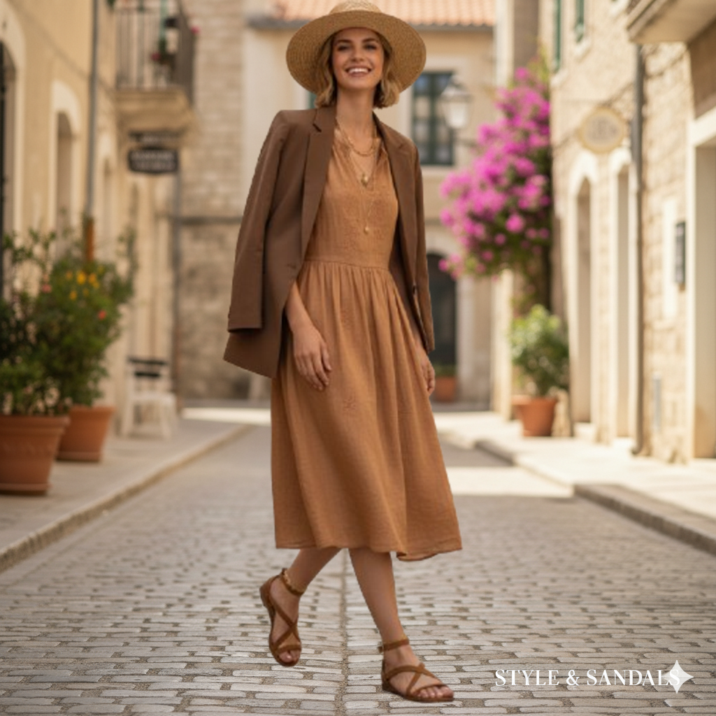 Sandalias Romanas Planas Aura