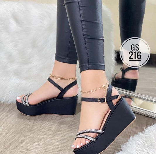 Plataformas "Starlight" con Brillos y Tobillera